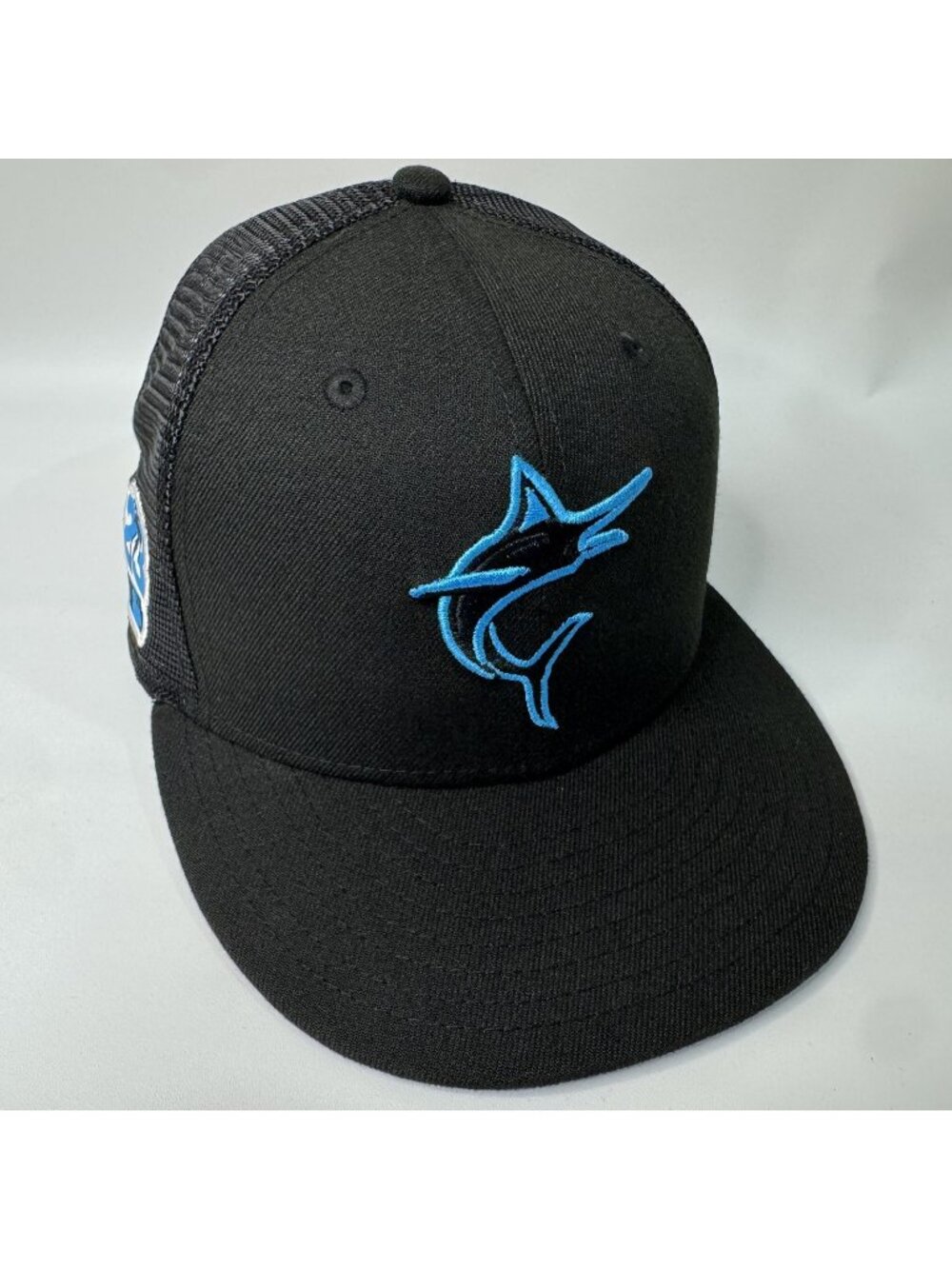 Toronto Blue Jays New Era 59FIFTY Black Blue Fitted Hat Size 7 1/2 MLB
